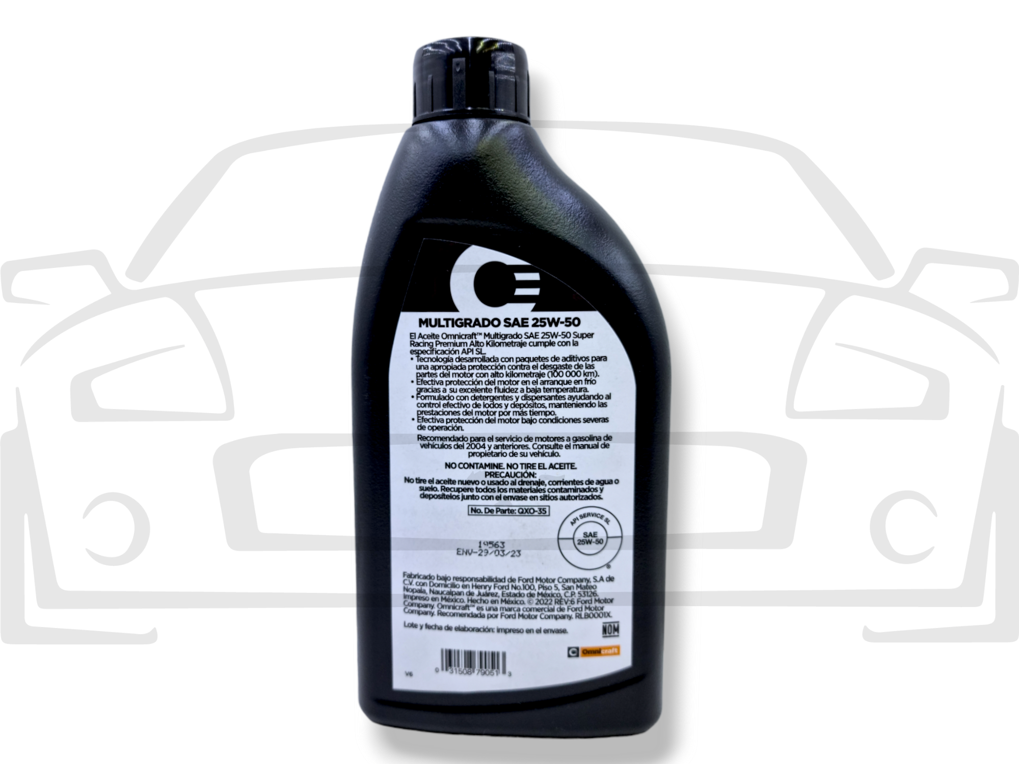 Aceite Sintetico 5W30 Omnicraft Ford 5 litros – FORD RESLAY
